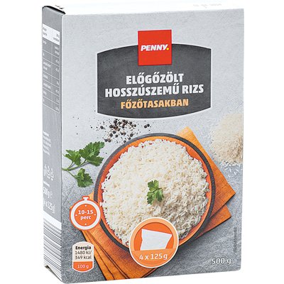 HOSSZÚSZEMŰ ELŐGŐZÖLT RIZS termékképe
